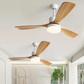 52Inch Solid Wood Ceiling Fan with Light