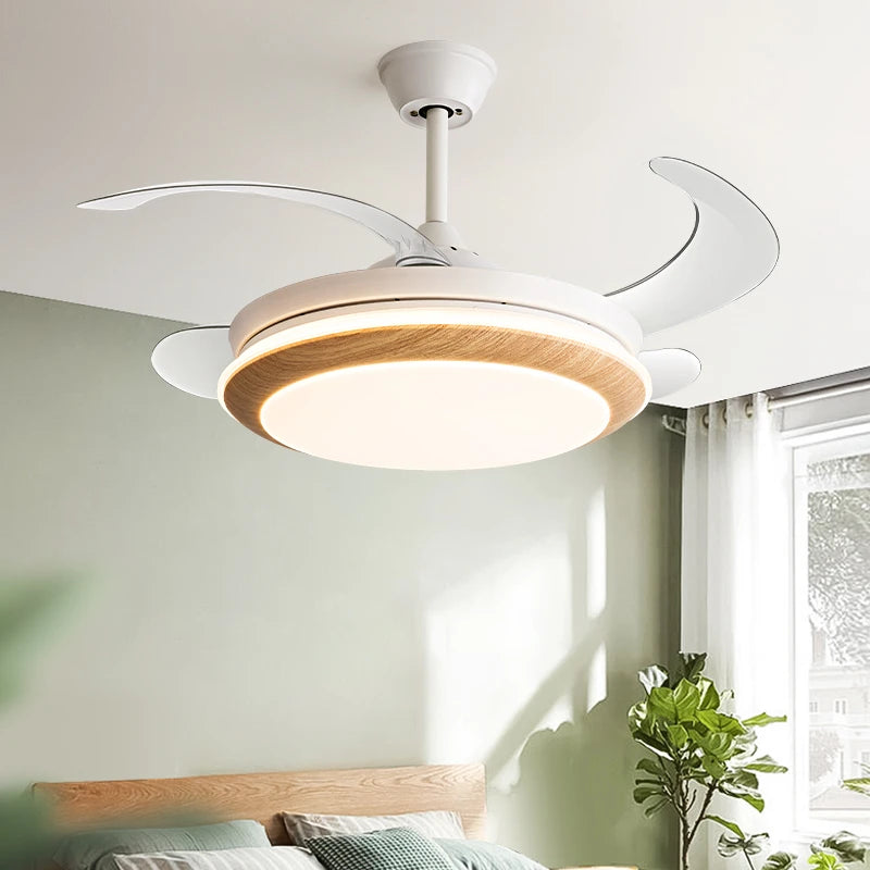 42Inch Modern Invisible Ceiling Fan with Light