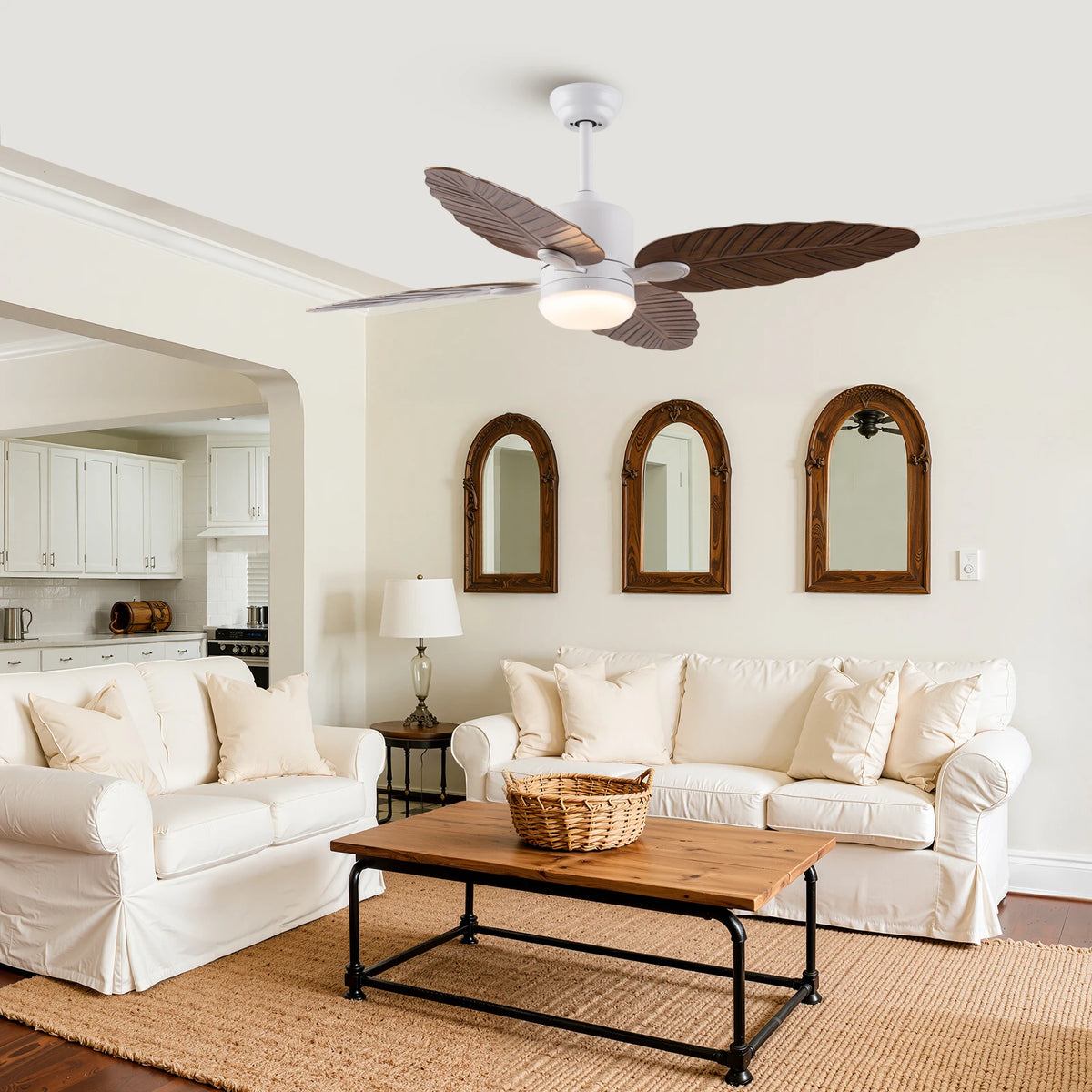 52Inch Tropical Ceiling Fan with Light