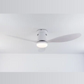 52Inch White Low Profile Modern Ceiling Fan with Light