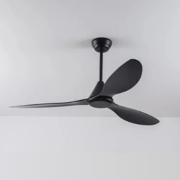 52Inch Black Modern No Light Ceiling Fan